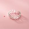 New Simple Personality Hollow Love Elegant 925 Sterling Silver Jewelry Sweet Heart-shaped Exquisite Opening Rings TYB557