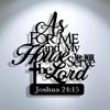 1pc "As for Me and My House We Will Serve the Lord" Metal Wall Art, Inspirational Religious Decor, Home Decor Plaque
