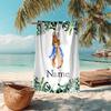 Personalized customized proof beach towel with Peter Rabbit pattern - soft, absorbent,quick-drying,perfect swimming,camping&bathing