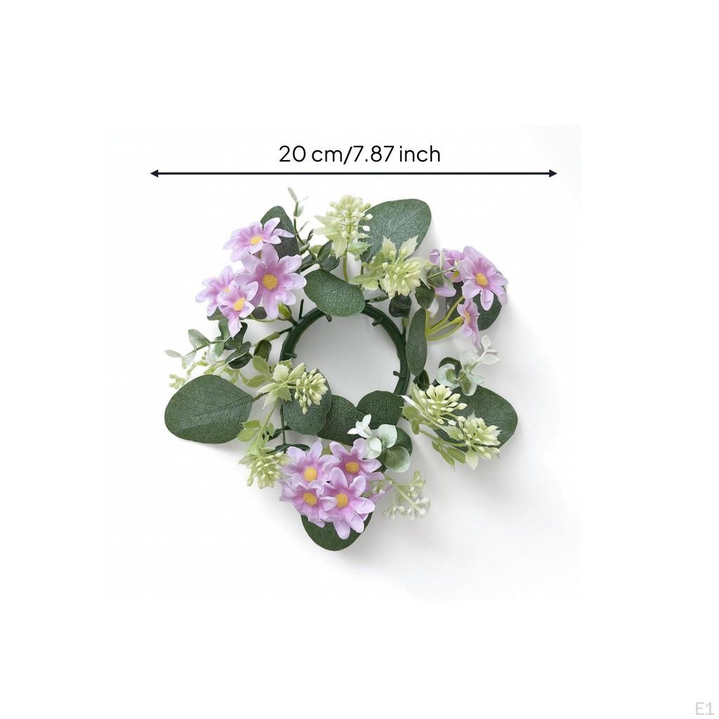 Floral Wreath Artificial Flower with Green Base Decorative for Home Decor, Table Decoration,