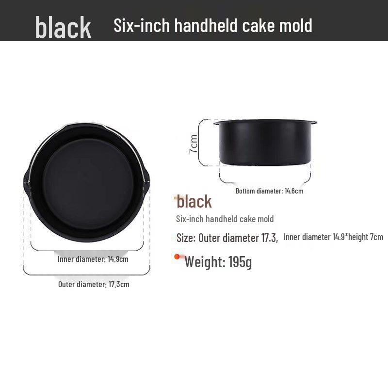 Stampi per Torta Resistenti alle Alte Temperature per Friggitrice ad Aria con Manico, Teglie Rotonde da 6/7/8 pollici