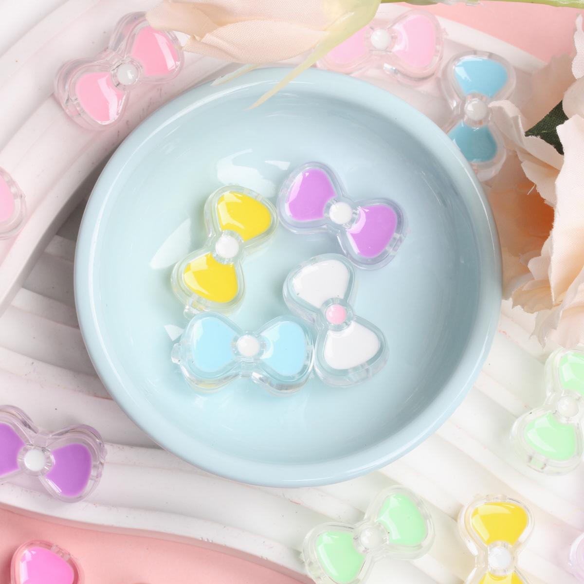 

20 шт. для изготовления браслета и ожерелья, живопись, масляный бант/призрачные бусины, модные DIY материалы ручной работы, акриловые крестообразные отверстия