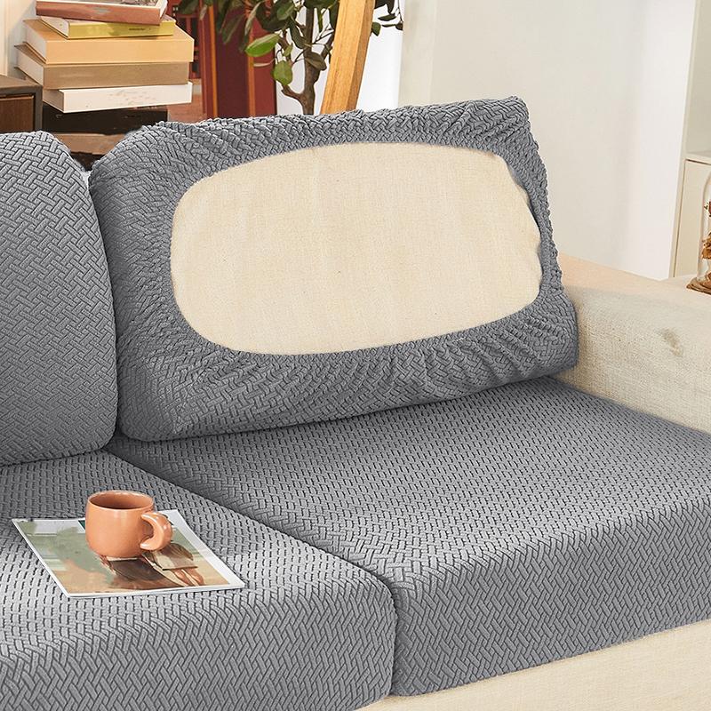 Simple Twill Jacquard Sofa Cover Soft Fabric Stain Scratch Resistant For All Seasons Living Room Home Furniture Decor Couch