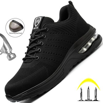 Sicherheitsschuhe Herren Damen Arbeitssicherheitsstiefel Stahlkappe Kevlar Pannensichere Luftpolster Turnschuhe Leichte Mode Arbeitsschuhe Unisex