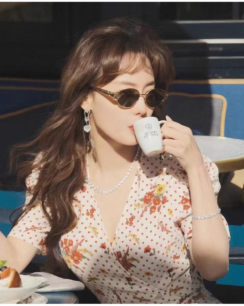 4PCS Oval Shaped Personality Metal Small Round Fashion Glasses Beach Accessories For Women Glasses Shades