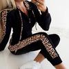 Women Fashion Sport Jacket Suits Ladies Hooded Tracksuit Zipper Set Clothes Girls Tops and Long Pants 2PCS Casual Outfits