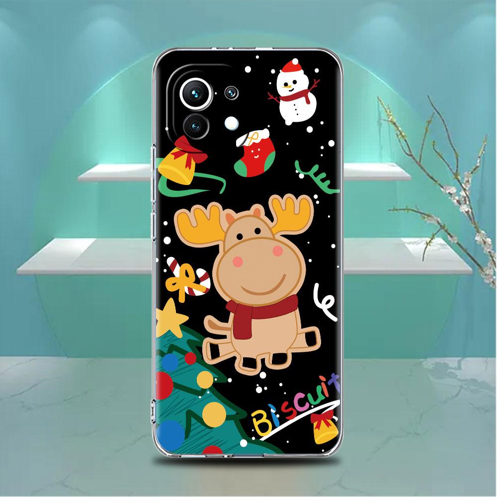 Schneemann Weihnachten Niedliche Klare Hülle Für Xiaomi Mi Poco X3 NFC M3 Pro F3 F1 11 Lite 12 Note 10 11T 9T Transparente Telefonabdeckung