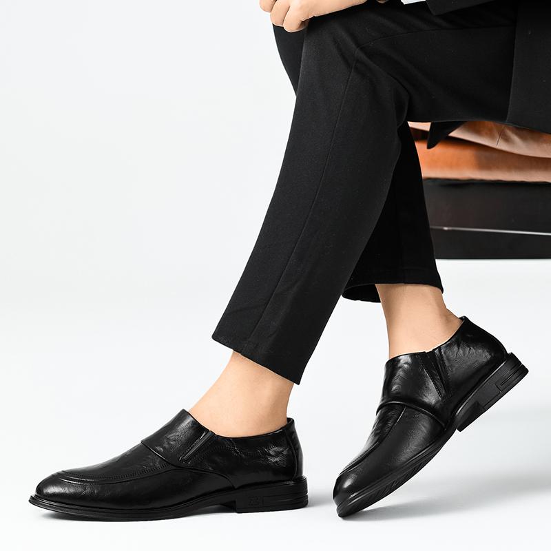 Classic Business Men's Shoes Elegant Gentleman Comfortable Style Formal Evening Party Outdoor quality genuine leather shoes New