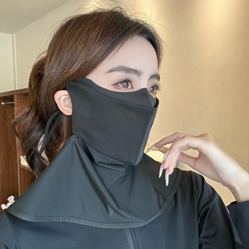 

Outdoor UV Protection Neck Mask Lightweight No Trace Material For Drinking Water Sun Protection In Summer Short чёрный