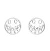 Halloween Cherry Studs, Mushroom Earrings & Hollow Bear Paw Heart Ear Cuff - Stainless Steel Jewelry