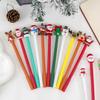 Non-Toxic Christmas Pens Cartoon Gel Ink Roller Ball Pen New Year Kids Gift Birthday Party Favors School Stationary Student Prize Gifts