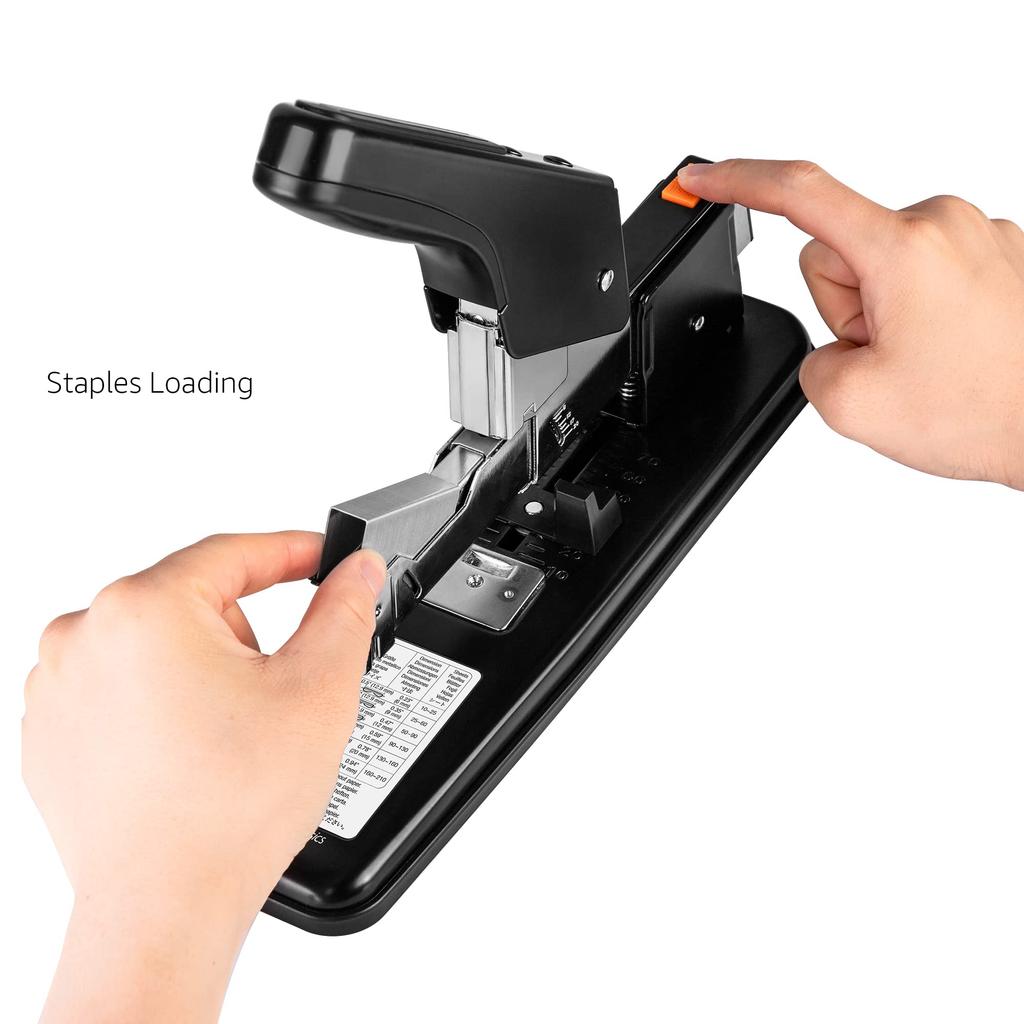 Amazon Basics Desktop Stapler, Large, Heavy-Duty, 210-Sheet Capacity, Black