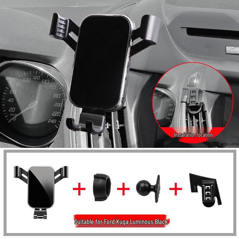 Wireless Charging Phone Mount for 13-21 Ford Kuga: Navigation Holder