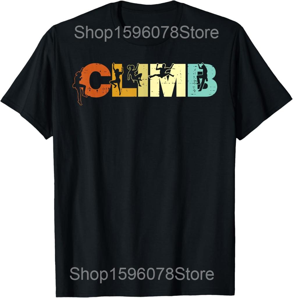 Eat Sleep Climb Repeat Felskletterer Bouldern Bergsteigen T-Shirts Humor Streetwear T-Shirt Kurzarm Unisex Lockere Kleidung
