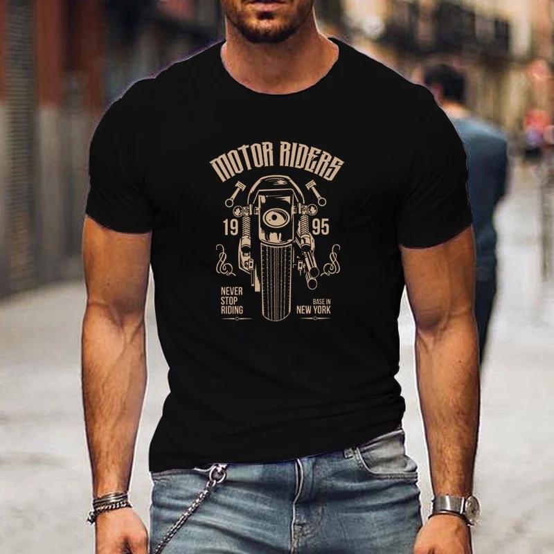 

Mens Motorcycle Print TShirt Summer Casual Short Sleeve Round Neck Tees Breathable and Comfortable Fashion Tshirt 4XL