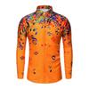 Men's Button Up Shirt Music Notes Collar 3D Print Daily Vacation Long Sleeve Print Clothing Apparel Hawaiian Casual Beach