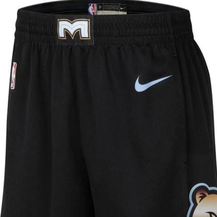 Nike NBA Dri-FIT City Edition Memphis Grizzlies Cartoon Print Comfortable Breathable Basketball Shorts Men shorts Black DO9662-010