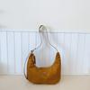 Suede bag women's large capacity 2025 new autumn and winter casual retro shoulder messenger bag commuter dumpling bag