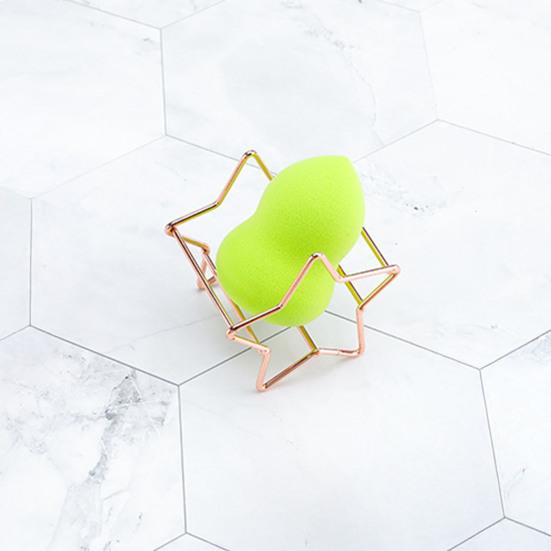 2Pcs Powder Puff Stand Makeup Sponge Holder Star Design Cosmetic Sponge Holder for Ventilated Drying Storage Display Vanity Table Use