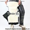 Genuine Cowhide Wool Motorcycle Knee Pads: Windproof & Coldproof Leg Warmers for Men & Women