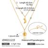 Youthway Minimalist Moon Sun Pendant Necklace For Women Multilayer 18K Gold PVD Plated Stainless Steel Necklace Fashion Jewelry