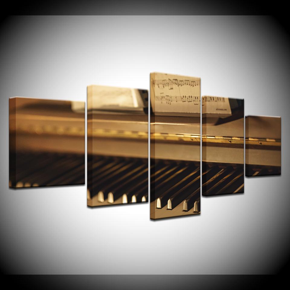 5 Panel/pieces HD Print A piano music score modern Print On Canvas Art Painting For home living room decoration