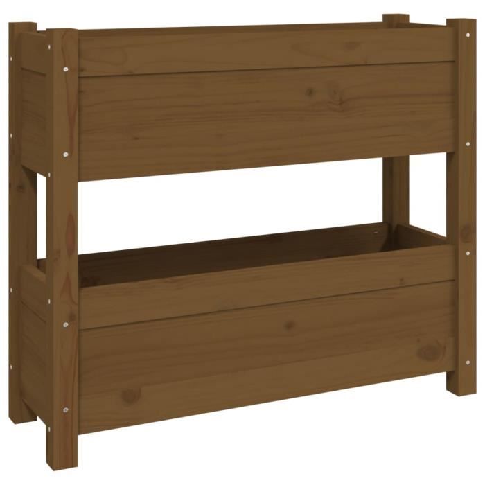 VidaXL Jardinière Marron miel 77x25x66 cm Bois massif de pin 823944