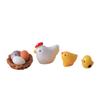 Resin Craft Chick Family with Egg and Nest - 3D DIY Micro Landscape Ornaments
