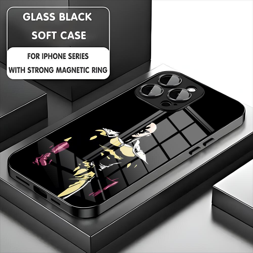 One-Punch Man Phone Case For Iphone 17 16 15 14 13 11 12 Pro Max Mini Plus Magnetic Glass Phone Cover