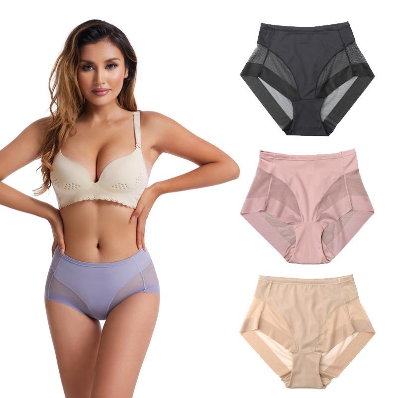 Transparent Butt-Lifting Mid-Waist Thongs: Breathable, Elastic, Comfortable, Plus-Size Women's Underwear