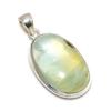 Prehnite Gemstone Handmade 925 Solid Sterling Silver Jewelry Pendant 1.50" SU-10291
