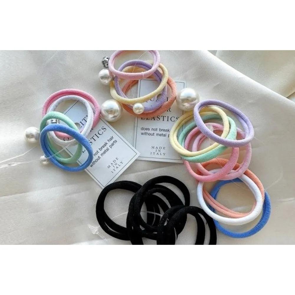 Italian Pearl Crystal Mini Hair Tie Mini Pearl Crystal Cool Set (Set of 4)
