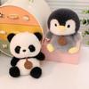 Adorable Panda Penguin & Capybara Plush Doll with Xiangxiang Rabbit Hat for Kids