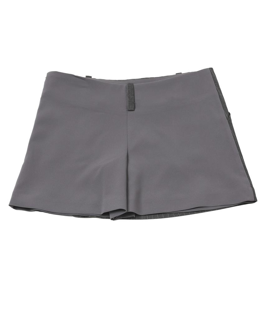 Catharsis Mini Skirt Pants Grey Pinstripe One Size