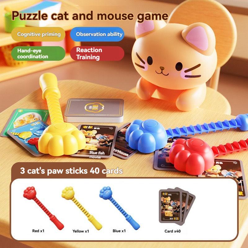New Fun Cat And Mouse Playing Tarot Cards Strategy Toy Tabletop Creative  Family Parent-Child Interaction Board  Games Toys.