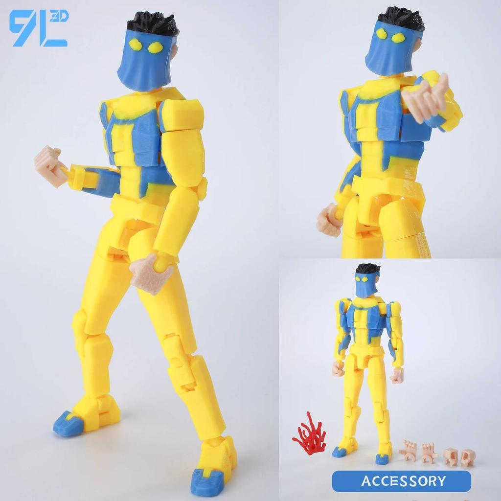 9L3D Lucky 13 Ragazzo Invincibile Conquista Omni Action Figure Modello Anime Stampato 3D Articolato Posabile Giocattolo da Collezione Regalo Fan
