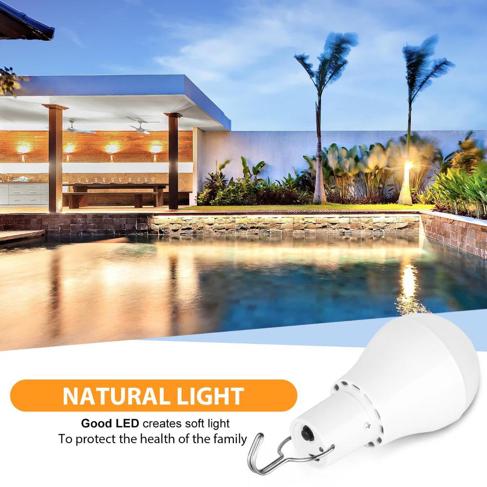 Nuova Lampadina LED a Ricarica Solare Risparmio Energetico Lampadina LED Portatile Lampada Energetica Illuminazione Casa Esterno