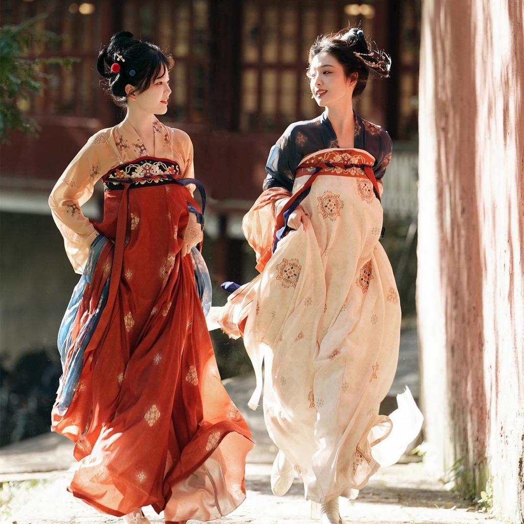 Restaurer le costume de fée quotidien à hauteur de poitrine style dynastie Tang chinoise