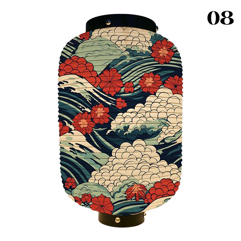 Luxury New Japanese Lanterns Classic Japan Wave Printed Pub Restaurant Hotel Decoration Festival New Year Party Hangings Lantern