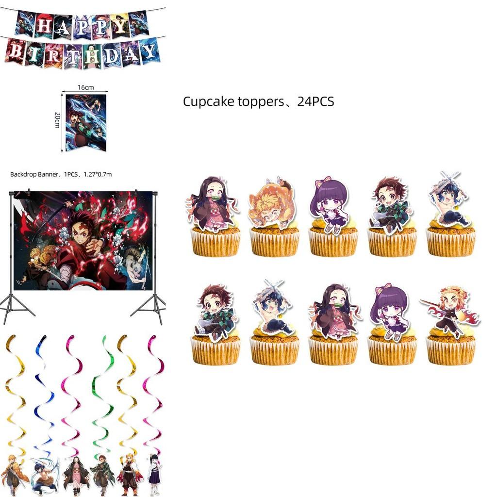 High-quality Demon Slayer Party Supplies For Kids Birthday Party Decoration