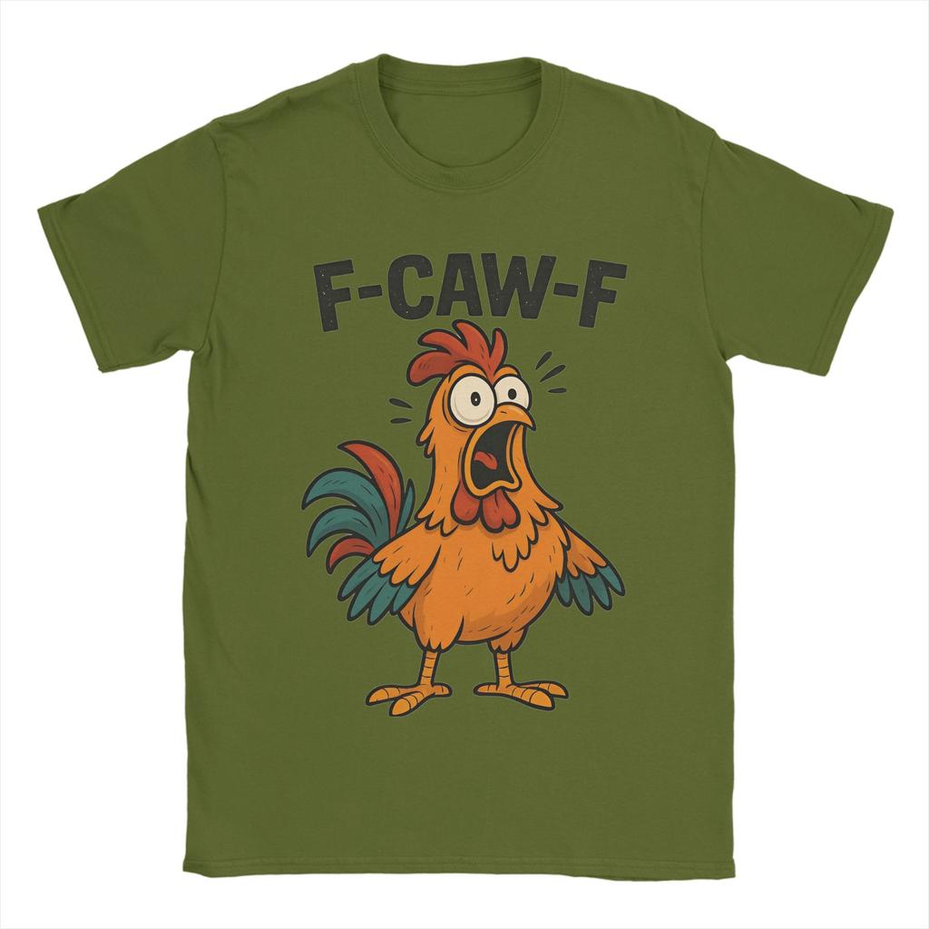 Lustiges Huhn F-Caw-F PNG Nutztier Herren T-Shirt Kreative T-Shirts Kurzarm Rundhals T-Shirt 100% Baumwolle Übergröße Kleidung