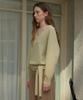 AMONG A V-Neck Oversized Muffler Knit Set_Mint