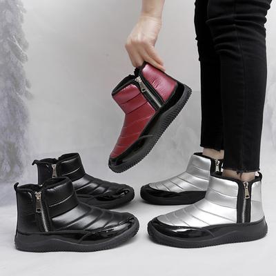 Damen Winter Warme Schneestiefel Rutschfeste Wasserabweisende Stiefeletten für Damen Outdoor Bequeme Kunstfellfütterung Wanderschuhe