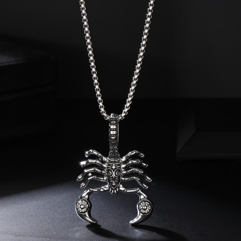 Модная серебряная подвеска-ожерелье в стиле хип-хоп со знаком зодиака Скорпион