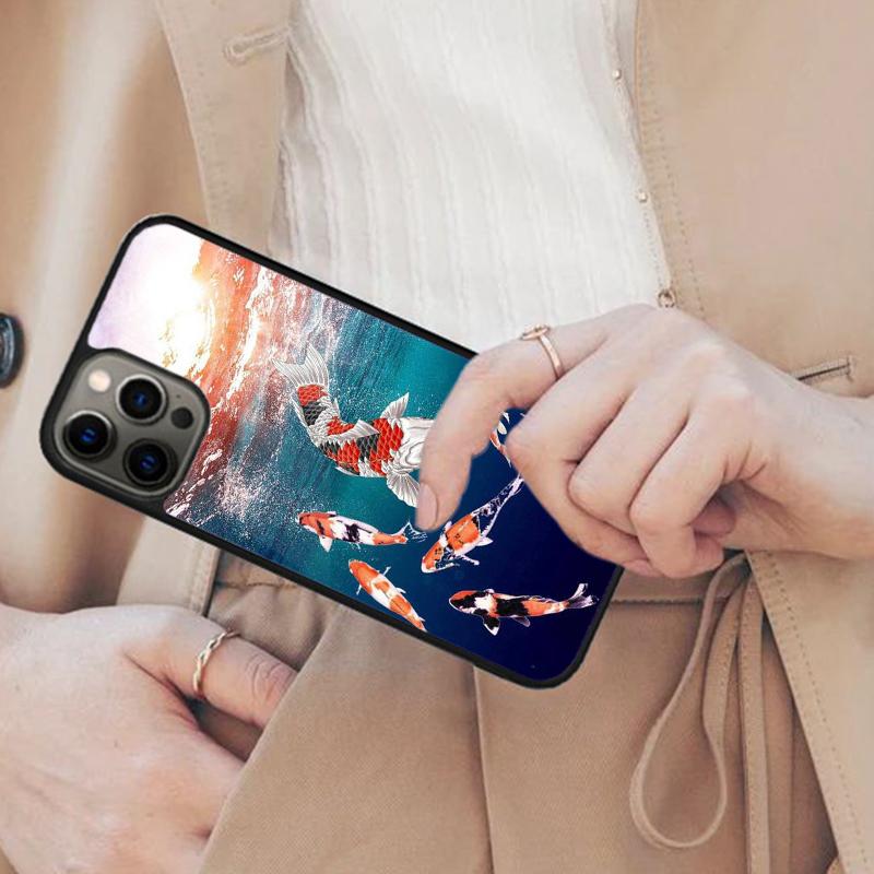 Pair of Koi Fish Magnetic Phone Case For APPLE iPhone 17 Air 16 14 13 12 Pro Max 15 Plus Wireless Charge With MagSafe Cover