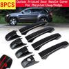 8PCS Set Door Handle Cover Carbon Printed With Keyhole for Chrysler/Jeep 2005-2010 Car Styling Accessories