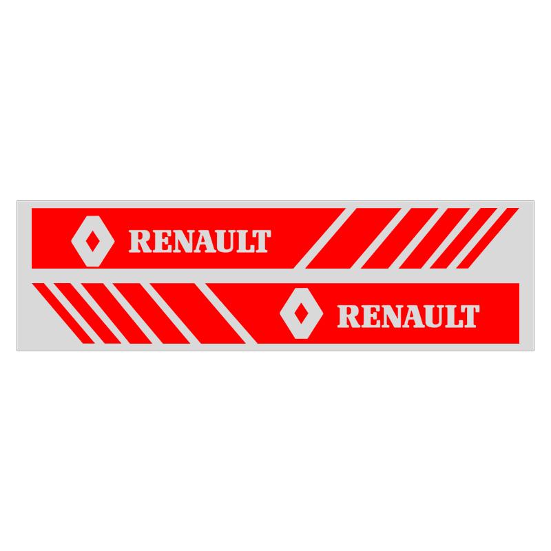 2PCS Car Rearview Mirror Decoration Sticker Emblems Styling For Renault Dacia Megane 2 3 Duster Koleos Logan Clio Laguna Sandero