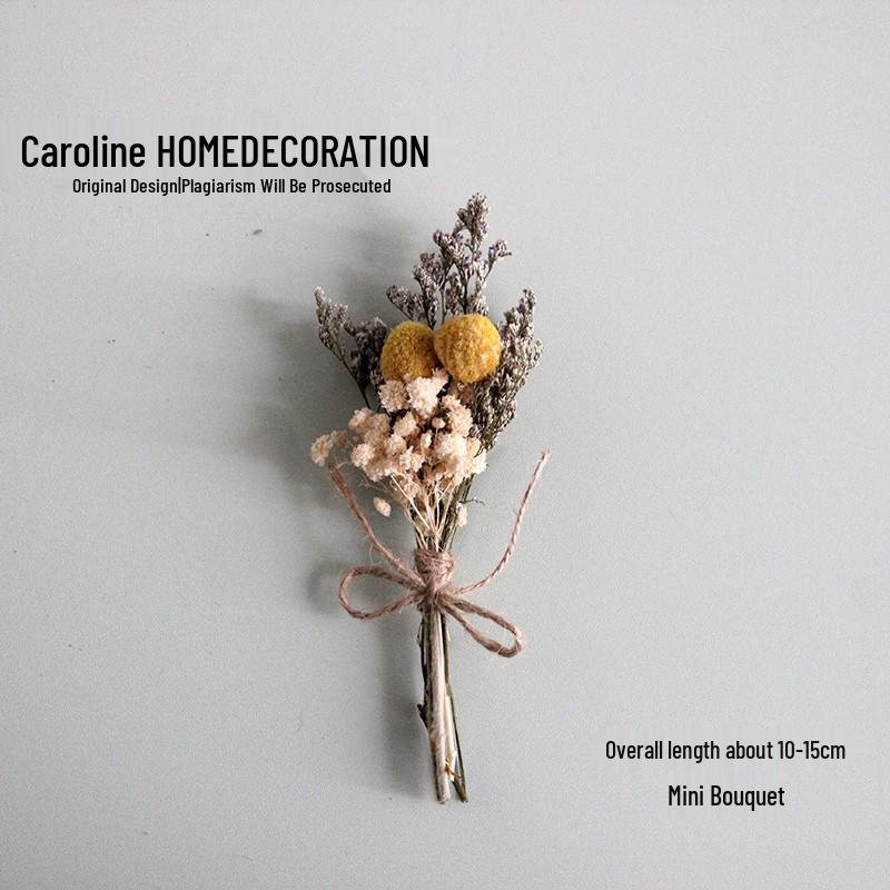 Mini Dried Flower Bouquet: Natural Air-Preserved Flowers Gift Box for DIY Decor and Handmade Ornaments.