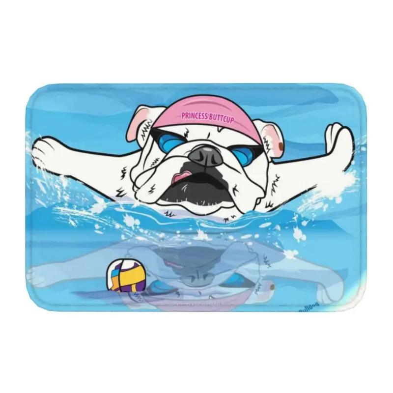 Pug Colorful Pugs Art Dog Pet Lover Floor Door Bathroom Kitchen Mat Anti-Slip Indoor Cute Pet Doormat Toilet Entrance Carpet Rug