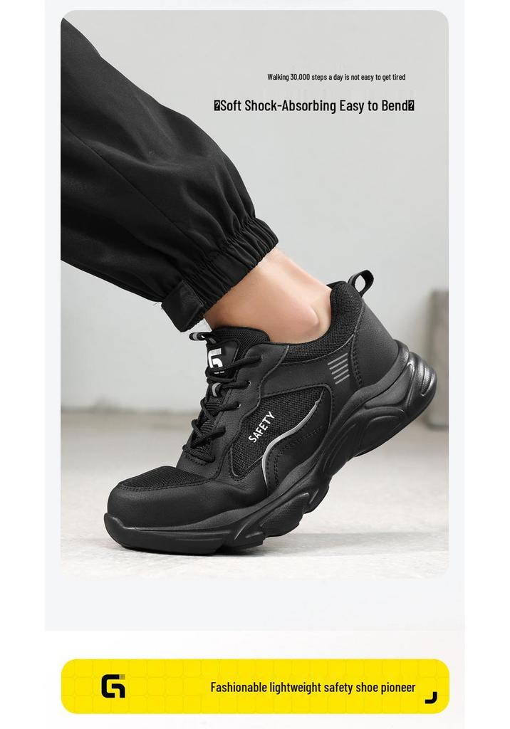 2026 Summer Men's European Standard Steel Toe Labor Protection Shoes - Anti-smash, Anti-puncture, Comfortable, Safe Work Shoes